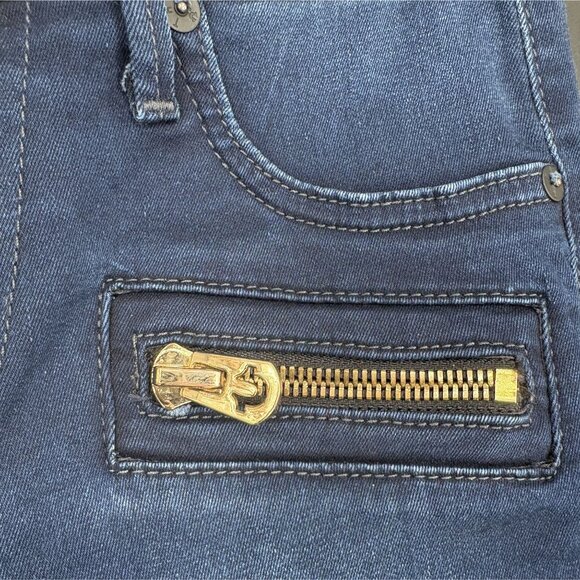 True Religion Women's Halle Mid Rise Super Skinny Jeans 26 Dark Wash USA - Picture 6 of 14